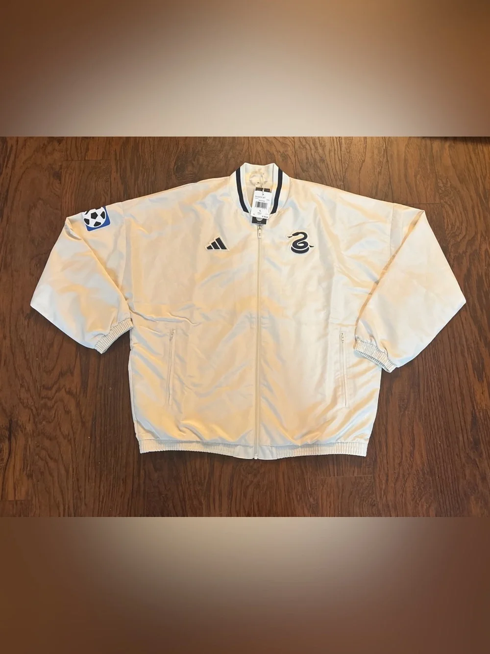 Adidas Men's Philadelphia Union Tan 2026 Archive Full-Zip Anthem Jacket-L NWT